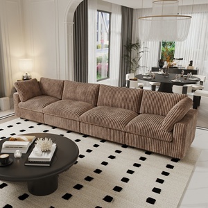 New Arrival Modern Modular L-Shaped Sectional Set Upholstered Fabric Solid <b>Wood</b> <b>Frame</b> High-Density Sponge Small - Product Image 1