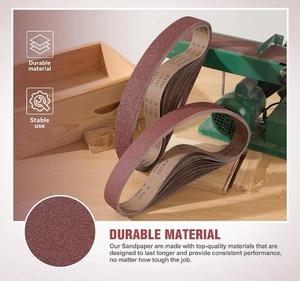 Bandas <span class=keywords><strong>de</strong></span> Lijado <span class=keywords><strong>de</strong></span> 2x42 Pulgadas, Juego Completo <span class=keywords><strong>de</strong></span> 24 Piezas, 3 <span class=keywords><strong>de</strong></span> Cada Grano 40, 60, 80, 120, 150, 240, 320, 400, <span class=keywords><strong>de</strong></span> Óxido <span class=keywords><strong>de</strong></span> <span class=keywords><strong>Aluminio</strong></span> - Product Image 5