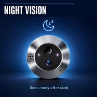 Smart Water Resistant Solar Powered Peephole Doorbell Camera 1080P WiFi Night Vision Two Way Talk