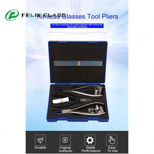 3321B Essential <b>Optics</b> <b>Instruments</b> Kit Rimless Glasses Repair Equipment with Pliers Screw Tools Lens Processing Repair Kit Set - Product Image 6