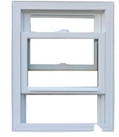 Fenêtres à guillotine résidentielles en PVC/UPVC à double vitrage trempé, vente en gros d'usine Meidoor