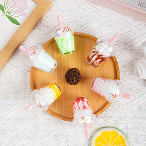 Mini-modèles de tasses à confiture et à crème glacée en plastique, faits main, écologiques, personnalisés, à l'effigie de dessins animés, pour présentation amusante de desserts simulés et aliments - Product Image 4