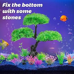 <span class=keywords><strong>Aquarium</strong></span> Kunstplanten Roze Kersenbloesemboom Decoratie Set voor Goudvis <span class=keywords><strong>Betta</strong></span> Tank Accessoires - Product Image 4