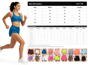 Shorts de sport à séchage rapide pour femmes, coupe ample, fentes latérales, taille à cordon, respirant, en polyester, pour fitness et gym, faible MOQ - Product Image 2