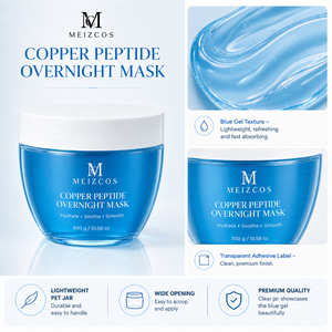 Mascarilla Facial Nocturna con Péptidos <span class=keywords><strong>de</strong></span> Cobre 300g, <span class=keywords><strong>Gel</strong></span> Azul Hidratante y Calmante para una Piel Suave, en Envase PET, para Todo Tipo <span class=keywords><strong>de</strong></span> Piel - Product Image 3