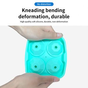 Bac à glaçons en silicone de qualité supérieure avec couvercle, réutilisable, portable, facile à nettoyer, capacité de 200 ml, glaçons parfaits à chaque fois, outils pour la crème glacée - Product Image 5