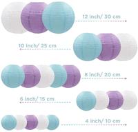 Lanternes en papier colorées rondes suspendues avec impression personnalisée en gros