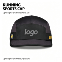 Gorra Deportiva Personalizada de 5 Paneles para Maratón con Logotipo Reflectante, Gorra de Running para Hombre, Gorra de Trail Running Personalizada