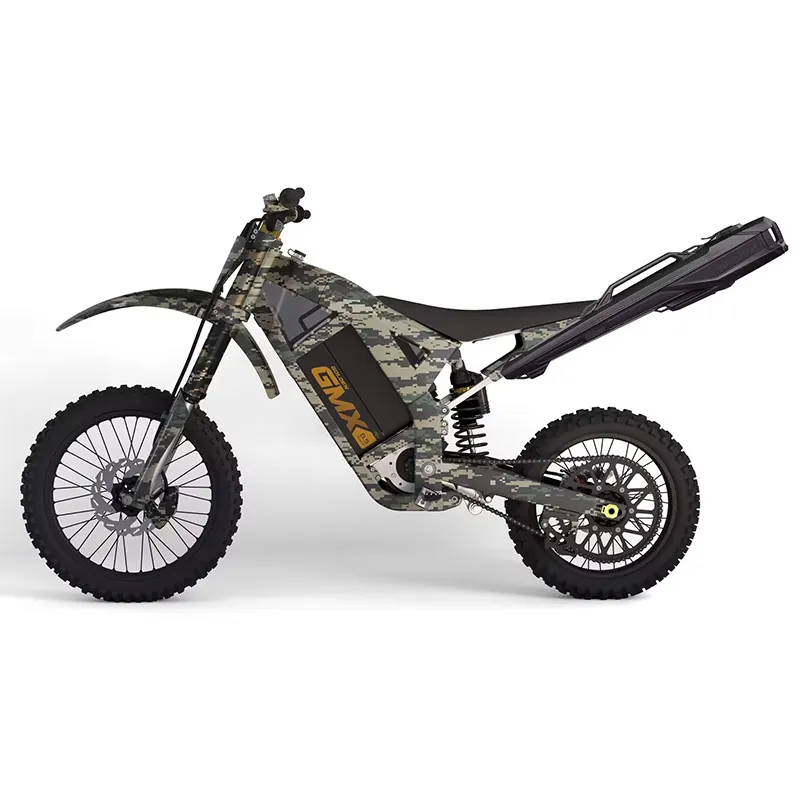 72V Electric Racing Motorcycle Brushless e Gearless 120 km/h Velocidade máxima 100km Faixa com motocicleta exibe para Motocross