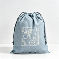 Sac de rangement personnalisé en gros avec cordon de serrage, imprimé soleil, écologique, réutilisable, anti-poussière, grand format, pour la plage et les cadeaux d'été