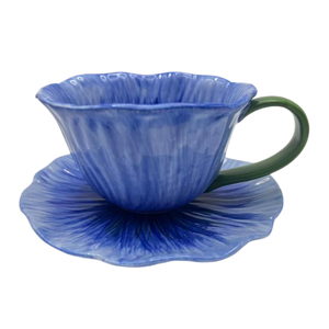 Taza de Porcelana Europea de Lujo con Forma de Flor, 250 ml, Apta para Horno, con Plato, para Regalo Empresarial, Té de la Tarde, Capuchino - Product Image 6