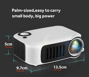 A2000 Mini proyector LED 3D cine en casa y Teatro de juegos caja de TV inteligente portátil con puerto 1080P HD proyector de Vídeo Láser - Product Image 2