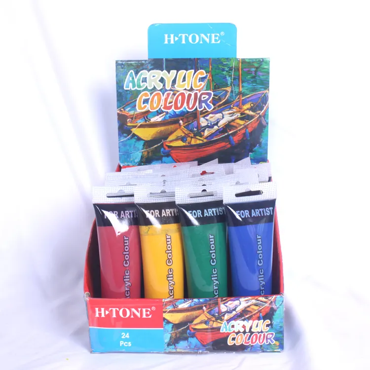 Профессиональные художественные принадлежности для рисования, нетоксичные акриловые картины для детей в мягкой трубке, упаковка 75 мл, акриловая краска для детей