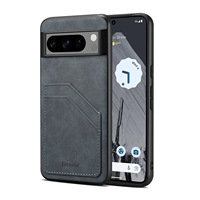 Étui de téléphone en cuir PU de luxe Denior avec double fente pour cartes, fonction portefeuille et protection d'écran pour appareil photo, compatible avec les séries Pixel 9/8/7/6