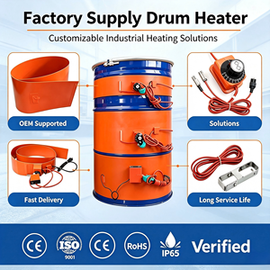 Ceinture chauffante en silicone pour fût de 55 gallons, pour l'industrie de la peinture et de l'encre, chauffe-fût à température réglable - Product Image 5