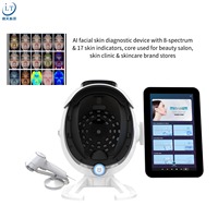 Analyseur de peau IA de bureau Litian LT-FD004 avec caméra HD 8 spectres, 17 indicateurs cutanés, portable, écran tactile et stockage cloud