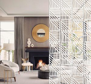 Divisor de Habitaciones Moderno Art Deco de Acero Inoxidable, Biombo Decorativo para Pared, Separador de Ambientes para Bodas, Sala de Estar, Comedor, Cocina, Dormitorio - Product Image 3