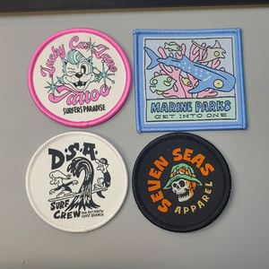 Custom Iron on Embroidered Patch Multicolor Sports Applique Heat Press Woven Patches for <b>Jacket</b> Shirt - Product Image 1
