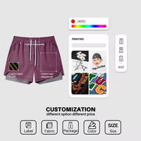 QUICKSHOW Streetwear personnalisé tissé taille moyenne en Nylon respirant et infroissable séchage rapide short de course de gymnastique pour hommes avec poches