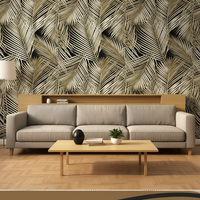 Papier peint autocollant 3D à motifs de feuilles de palmier tropicales, best-seller, amovible, pour chambre à coucher, salon, décoration de la maison
