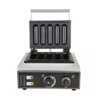 Machine à baguettes électrique commerciale à 5 trous, mini-machine à pain 1,5 kW 220 V, plaques antiadhésives, chaleur réglable pour la cuisine domestique
