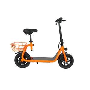 Vendita calda scooter elettrico Mini bici elettrica 350W pieghevole elettrica con luce e cestino
