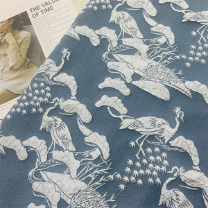 Tela de Encaje Animal Tridimensional de Alta Calidad, 100% Poliéster, Jacquard Africano, Tejido, Peso Medio, No Elástico - Product Image 1