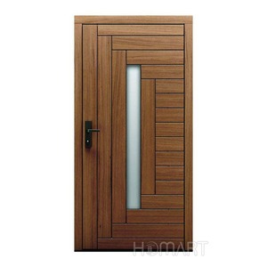 고급 목조 조각 현관문 디자인, 주택용 싱글 피벗 도어 - Product Image 6