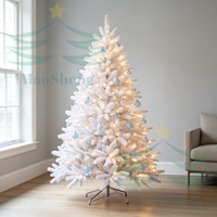 Sapin de Noël Artificiel 7 pieds avec Lumières LED Classique Pré-éclairé Extérieur Intérieur Vente en Gros Fournisseur OEM Personnalisé