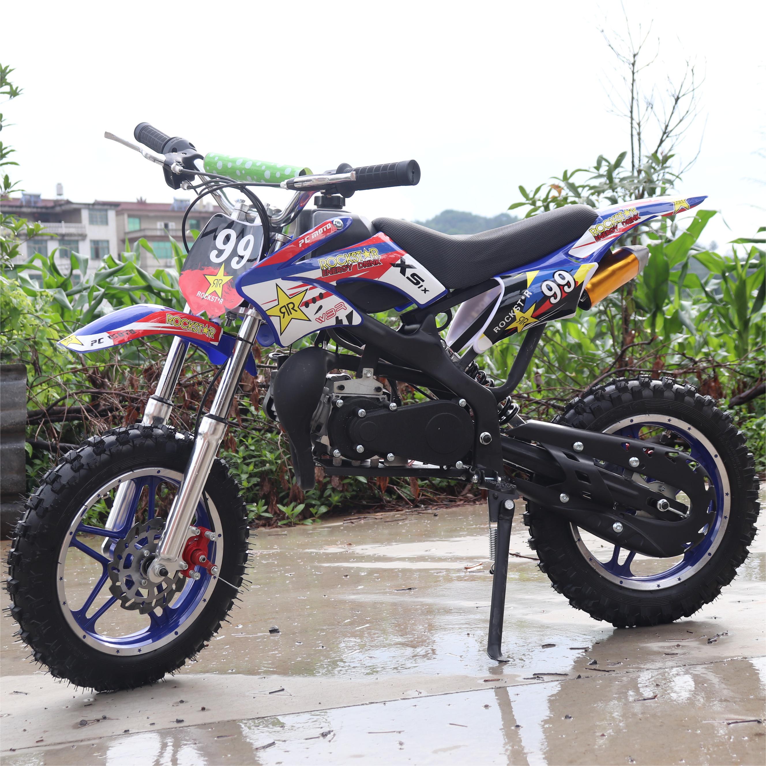 MOTO Kids sepeda motor trail untuk anak-anak, sepeda motor Trail saku 49CC Minicross 2 Tak