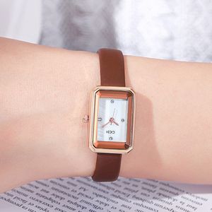 Montre à bracelet en cuir pour femme, mode simple, décontractée, polyvalente, étanche, à quartz - Product Image 2
