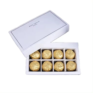 Boîte-cadeau en carton doré à bas prix OEM boîtes de barres de chocolat emballage fait main boîte de chocolat logo personnalisé - Product Image 4