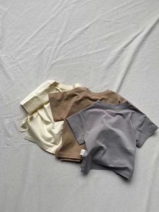 T-shirt d'été à manches courtes pour enfants New <span class=keywords><strong>Fashion</strong></span> <span class=keywords><strong>Kids</strong></span> Shoulder Down T-shirt Top Cotton Thin Trendy Tee 3M-2Years Old - Product Image 2