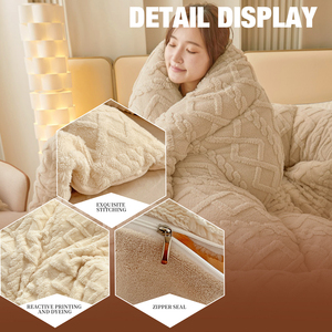 Ensemble de draps de lit à double face pour garder au chaud les nuits d'hiver Ensembles de literie pour la maison Ensemble de literie à housse de couette - Product Image 4