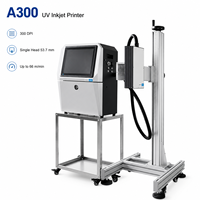 Impresora Industrial de Inyección de Tinta UV Piezoeléctrica de 600DPI, Máquina de Codificación de Códigos QR Variables para Embalaje de Cartón, Lámina y Plástico
