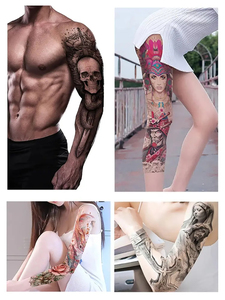 Venta al por mayor completo brazo tatuaje pegatina impermeable tatuajes temporales <span class=keywords><strong>mangas</strong></span> para Mujeres Hombres tatuaje arte corporal 480x17cm - Product Image 5