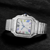 Montre de luxe entièrement sertie de diamants Moissanite VVS, style Hip Hop, automatique, verre saphir, 3ATM, bijoux pour hommes, montres mécaniques