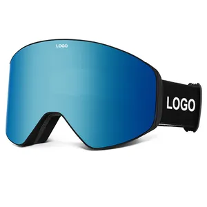 Gafas de esquí OEM logotipo personalizado al por mayor protección antivaho lente magnética extraíble gafas de Snowboard gafas de nieve para hombres y mujeres