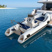 Bateau pneumatique semi-rigide de 13 pieds en Hypalon PVC et fibre de verre, ensemble combiné avec moteur hors-bord 30 CV, pour la pêche et les activités familiales en plein air