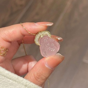 Collar de Plata de Ley S925 Chapado en Oro de 14K con Colgante de Diamante Clásico, Cadena con Colgante de Moda - Product Image 4