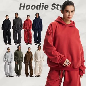 Sweat-shirt à capuche unisexe en molleton lourd Essential 430GSM Sweat-shirt uni surdimensionné de haute qualité pour hommes - Product Image 3