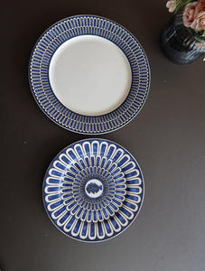 Juego de cena de porcelana de hueso de 4 piezas de lujo azul europeo más vendido - Product Image 6