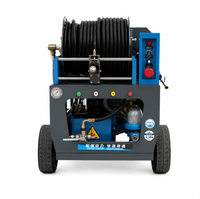 Machine de nettoyage de canalisations à distance 2900 psi, équipement de débouchage de canalisations et de tuyaux avec moteur essence bicylindre 37 CV, 80 L/min