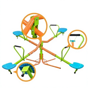 Balancín Metálico Comercial Personalizado de Fábrica, 360 Grados, Educativo, para Escuela, Hogar, Parque Infantil, para 4 Niños, Equipo de Juego para Parques - Product Image 4