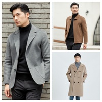 Manteau et veste en laine peignée double face les plus populaires, tissu en cachemire de qualité supérieure, favori de l'industrie de la mode éco-responsable