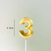 Bougie chiffre en chocolat KLS, super promotion, décoration de gâteau, joyeux anniversaire, 0-9, effet flash, pour enfants.