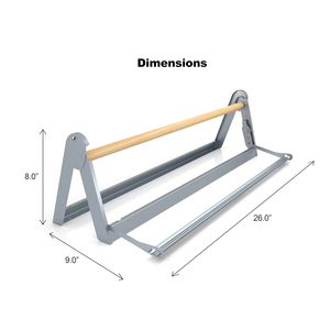 Jh-mech Tùy Chỉnh 24 "X 5" X 8 "Văn Phòng Đứng Cho Món Quà Bọc Grey Ổn Định Và Bền Carbon Thép Thủ Công Giấy Cuộn Dispenser Với Cutter - Product Image 2