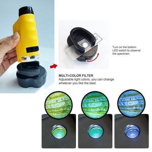 Microscopio óptico de mano portátil para niños preescolar educativo STEM juguete de aprendizaje para niños de 6 a 12 años - Product Image 6