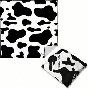 Bolsa de Maquillaje de Viaje Autoadhesiva con Estampado de Vaca, Bolsa de Cosméticos Reutilizable y Portátil para Lentes de Cámara - Product Image 1