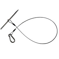 Cuerda para Pescar con Arpón, con Cable de Acero Inoxidable, Línea de PE y Mosquetón, Cuerda para Caza Submarina